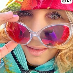 Oakley Red and Clear Sunglasses